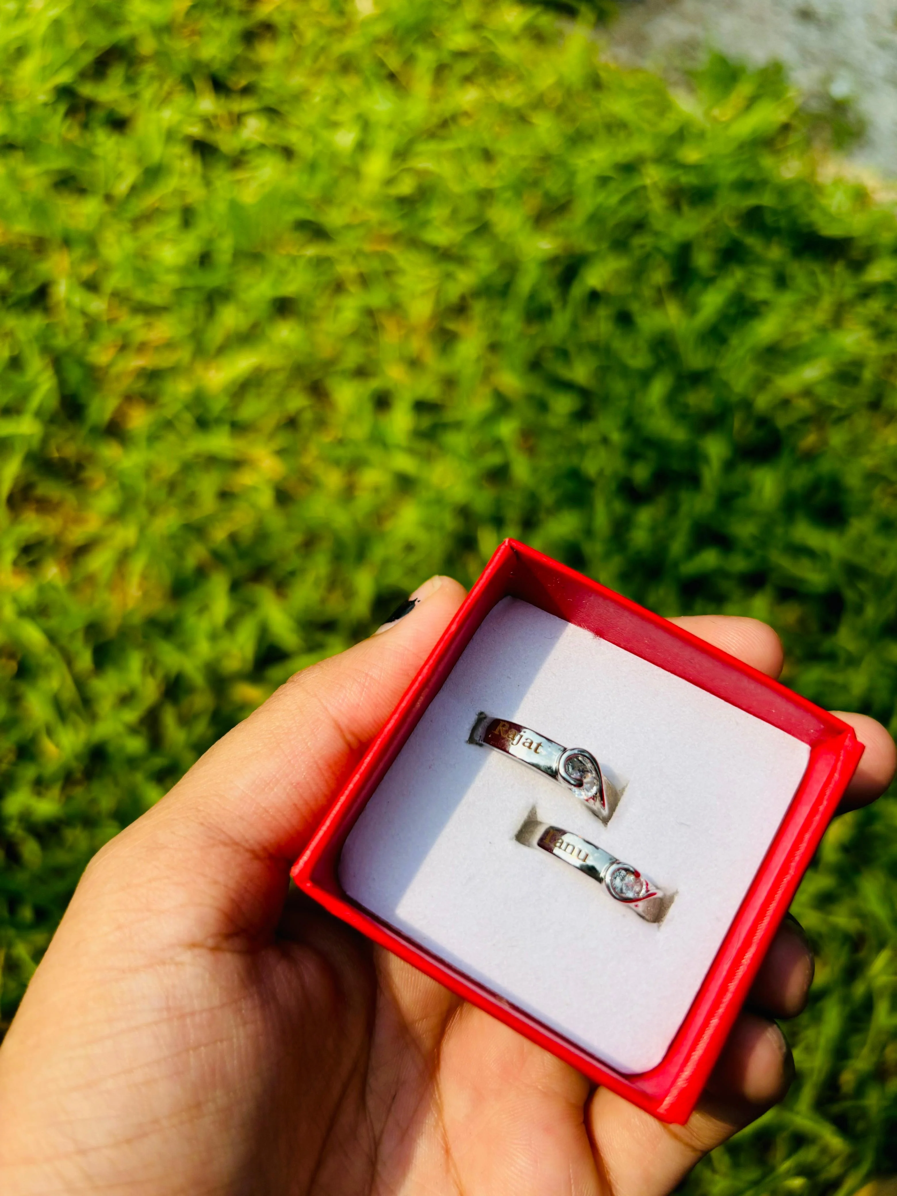 Personalised Couple Heart RIng - Image 3
