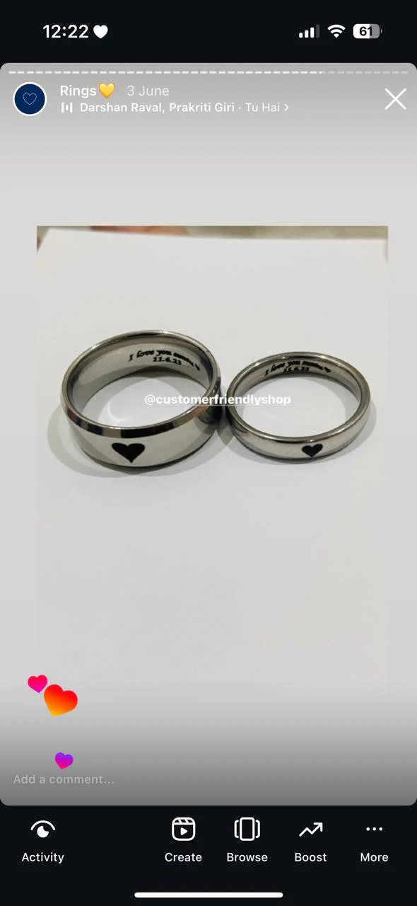 Personalized Couples Ring (set of two) - Image 4