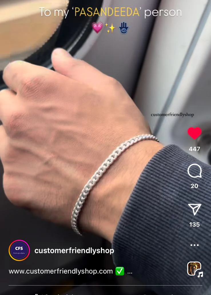 Pure Silver Chain Bracelet - Image 3